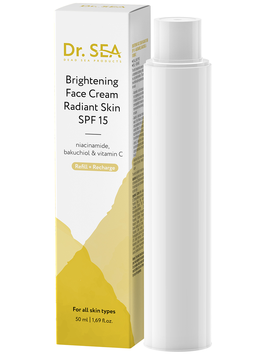 Сменный блок ОСВЕТЛЯЮЩИЙ КРЕМ ДЛЯ ЛИЦА SPF 15 "СИЯНИЕ КОЖИ" С НИАЦИНАМИДОМ, БАКУЧИОЛОМ И ВИТАМИНОМ С