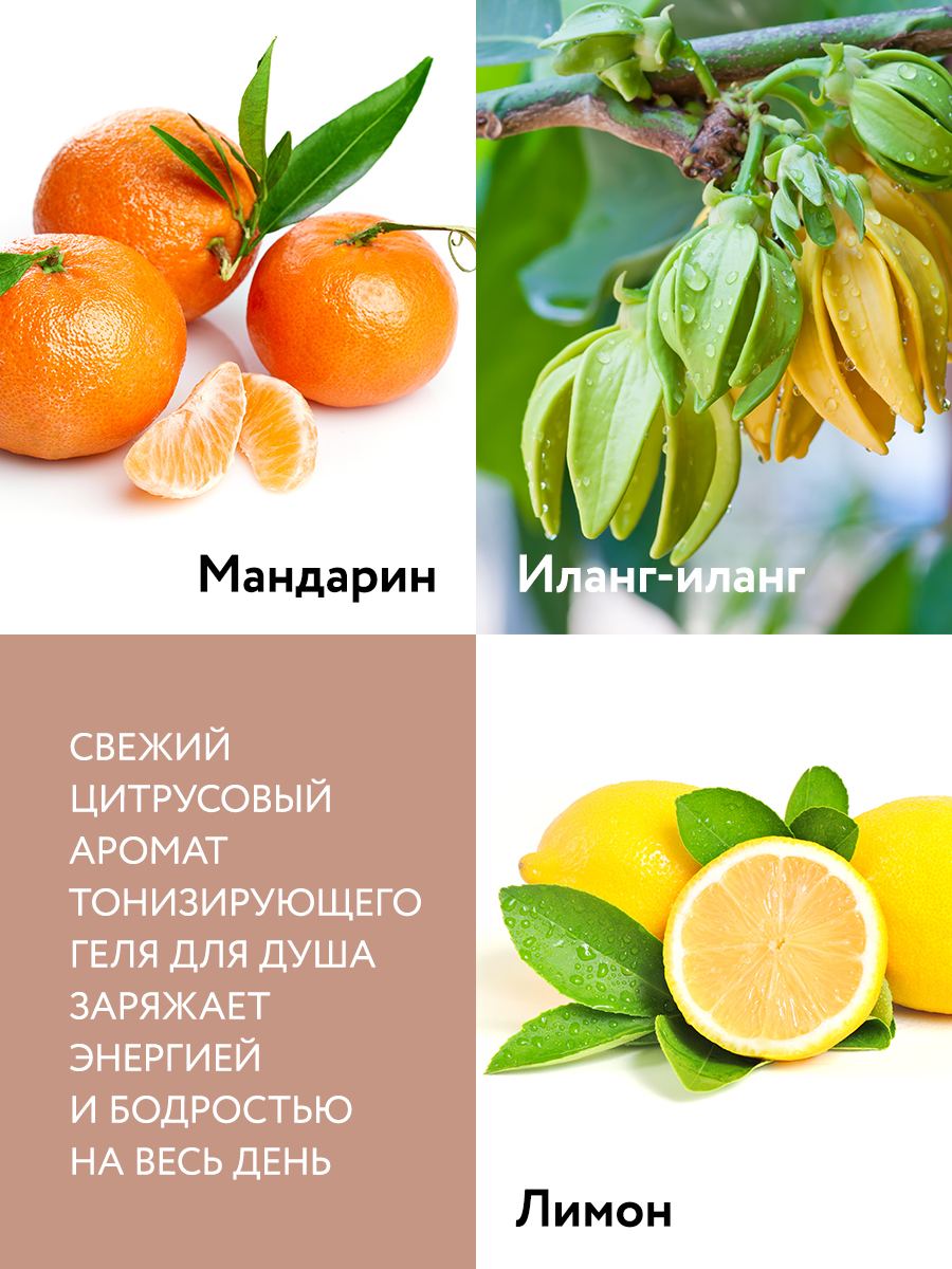 Увлажняющий гель для душа Мандарин - Иланг-Иланг - Лимон