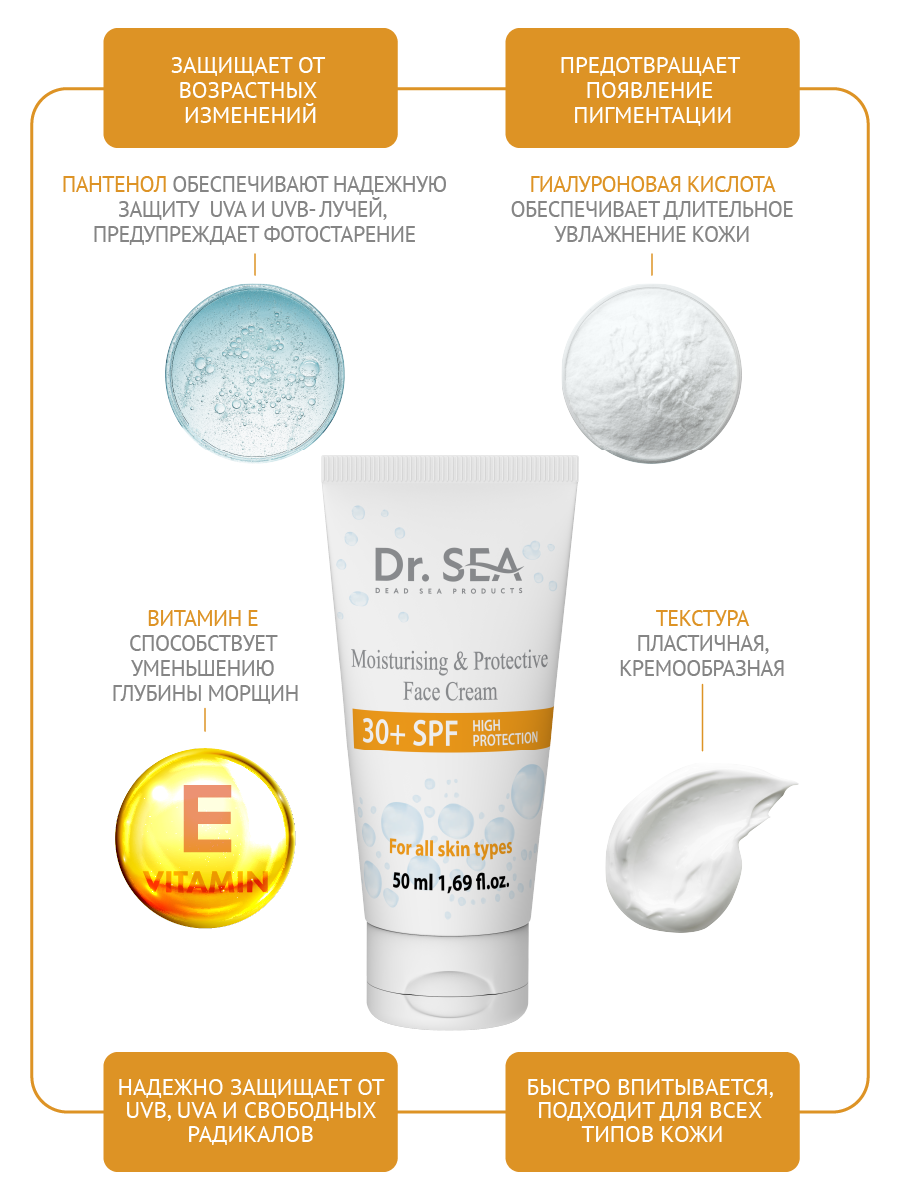Увлажняющий и защитный крем 30+ SPF