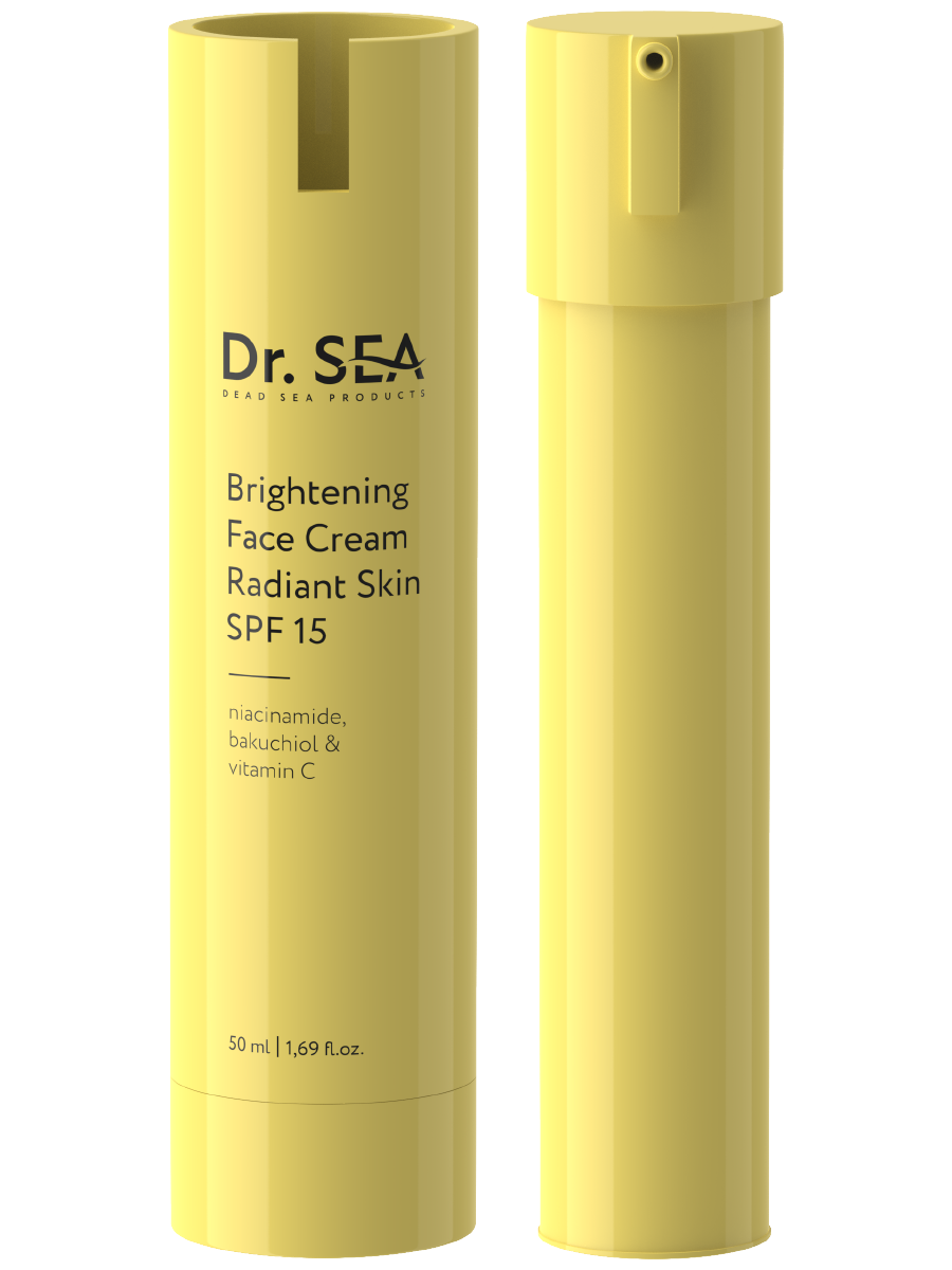 ОСВЕТЛЯЮЩИЙ КРЕМ ДЛЯ ЛИЦА SPF 15 "СИЯНИЕ КОЖИ" С НИАЦИНАМИДОМ, БАКУЧИОЛОМ И ВИТАМИНОМ С