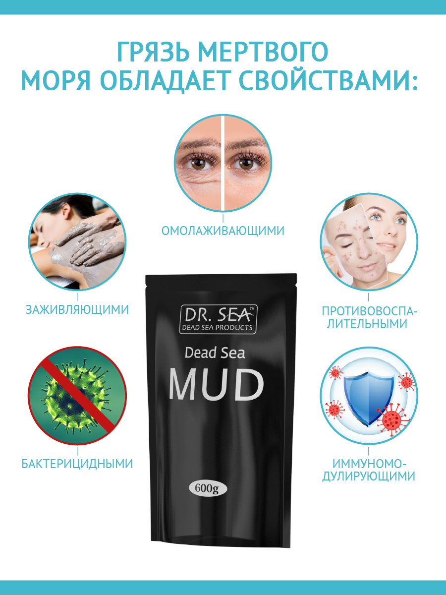 Грязь Мертвого Моря 600 гр