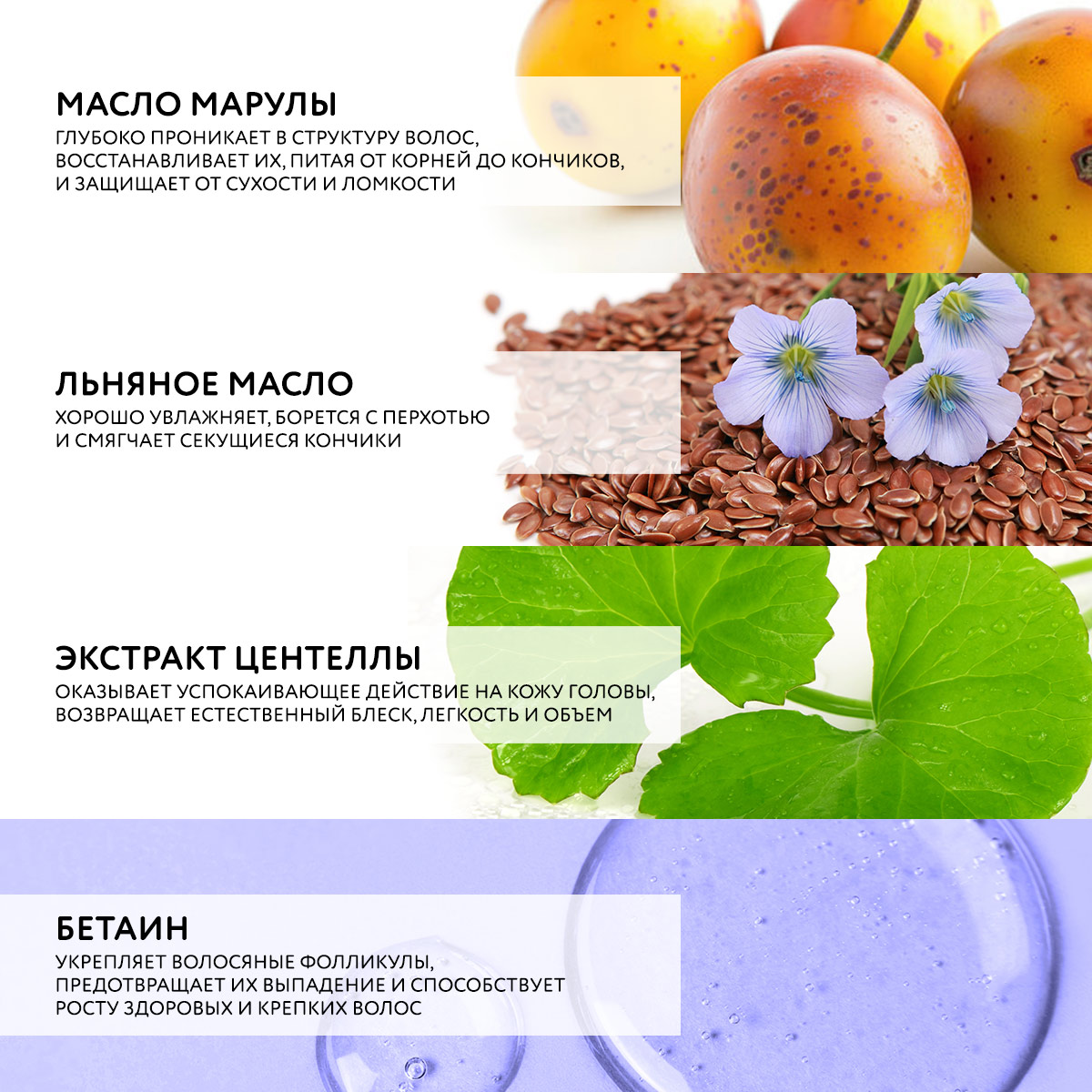 ШАМПУНЬ ДЛЯ НОРМАЛЬНЫХ ВОЛОС С МАСЛОМ МАРУЛЫ И ЦЕНТЕЛЛОЙ